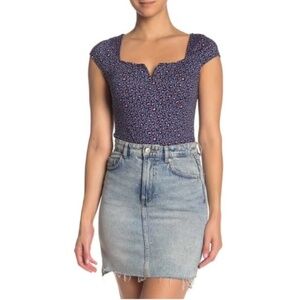 Abound Notch Neck Cap Sleeve Bodysuit